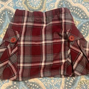 School Uniform Girls Side Pleat Plaid Skort Above the Knee
